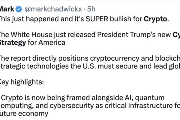 US National Cyber Strategy Pledges Support For Crypto And Blockchain