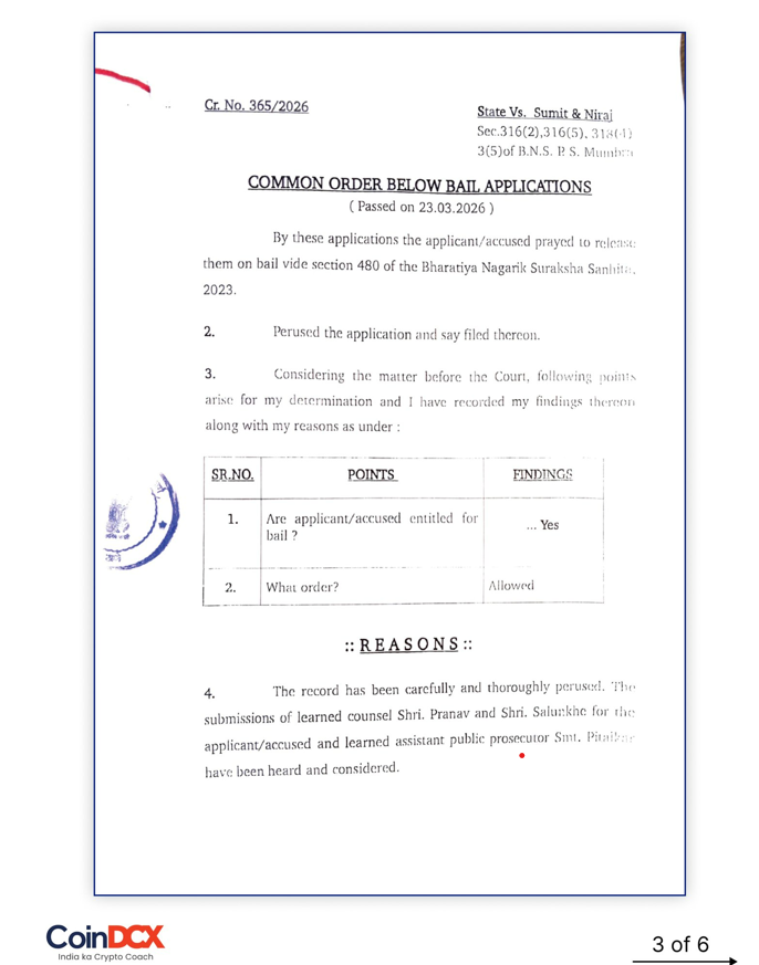 Indian Court Says ‘No Case’ Against CoinDCX Founders