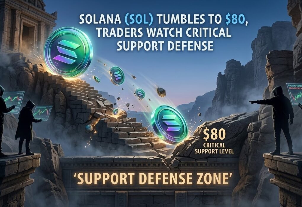 Solana (SOL) Tumbles to , Traders Watch Critical Support Defense