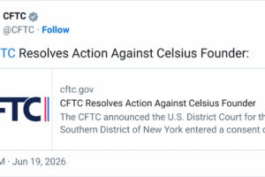 Mashinsky CFTC Ban, ETH Exits, BTC Treasury Funding Vote